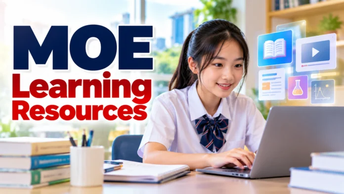 MOE Learning Resources guide for Singapore students using SLS
